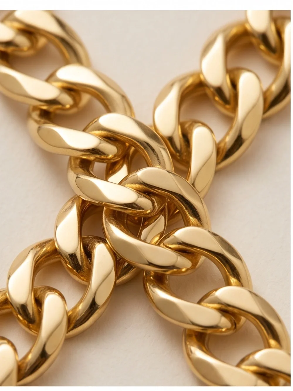 New Gold Tone Chunky Hefty Cuban Link Chain Necklace Unisex